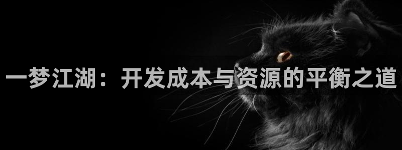 万赢娱乐app平台：一梦江湖：开发成本与资源的平衡之道